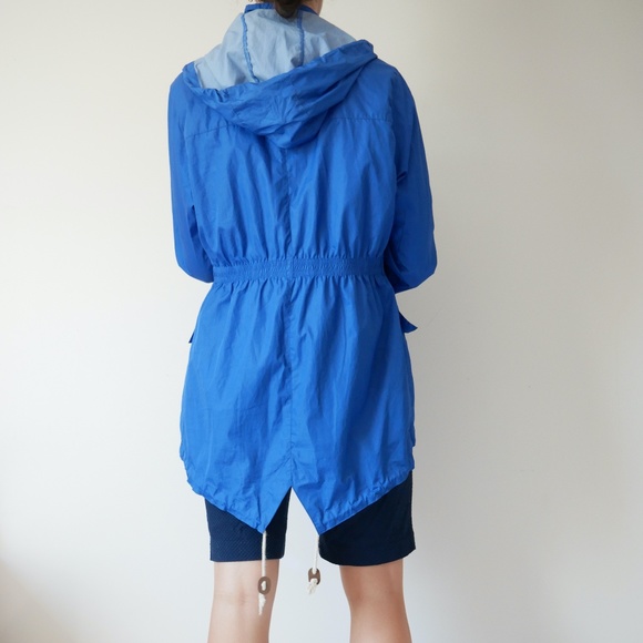 Blue Light Shell Windbreaker Rain Jacket Women's L - Picture 2 of 5